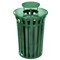 Alpine Industries 38 gal Round Outdoor Can, Green, Galvanized Steel, 27 in ALP479-38-1-GRN - alternate 1